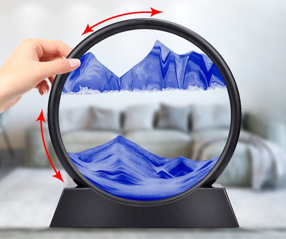 3D písečné přesýpací hodiny s krajinou