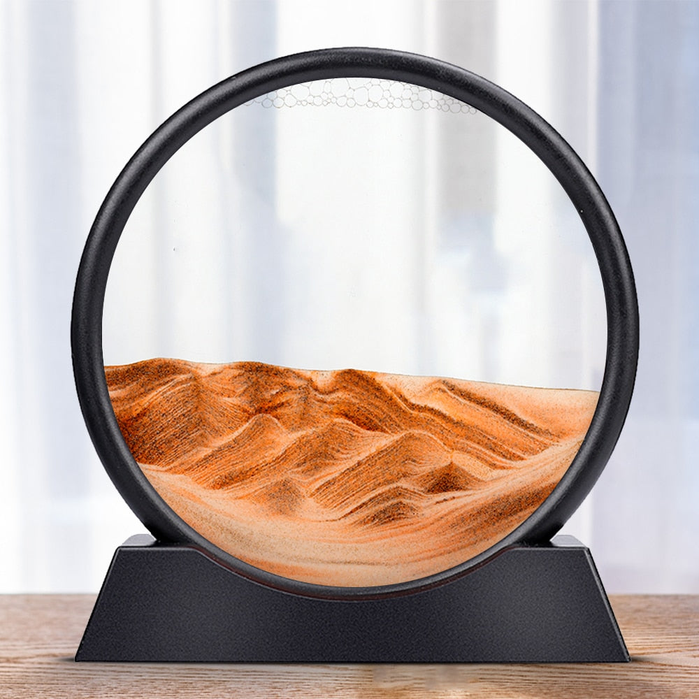 3D písečné přesýpací hodiny s krajinou