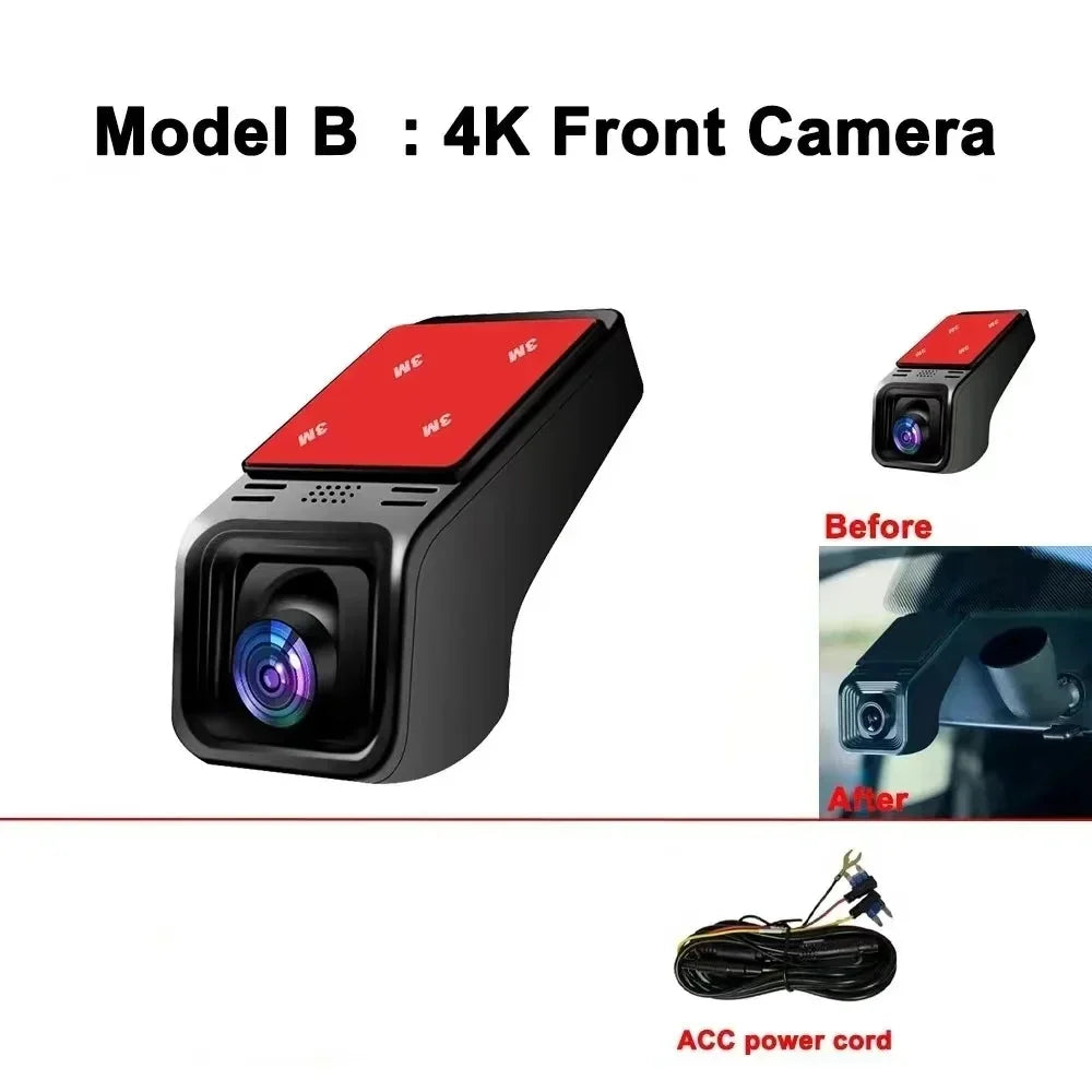 4K Wi‑Fi kamera do auta s GPS a duálním fotoaparátem