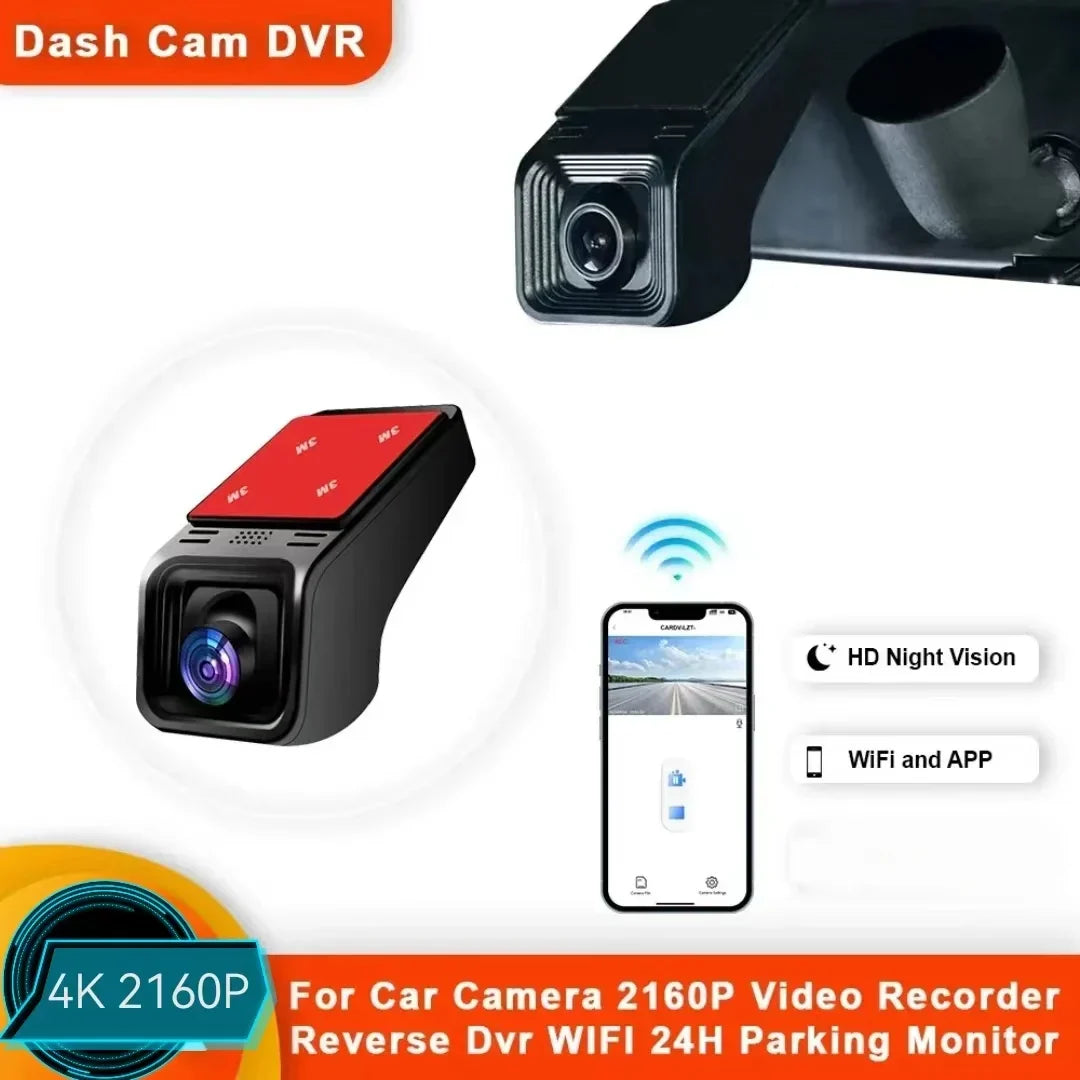 4K Wi‑Fi kamera do auta s GPS a duálním fotoaparátem