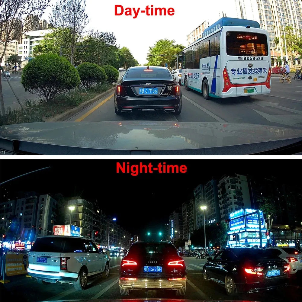 4K Wi‑Fi kamera do auta s GPS a duálním fotoaparátem