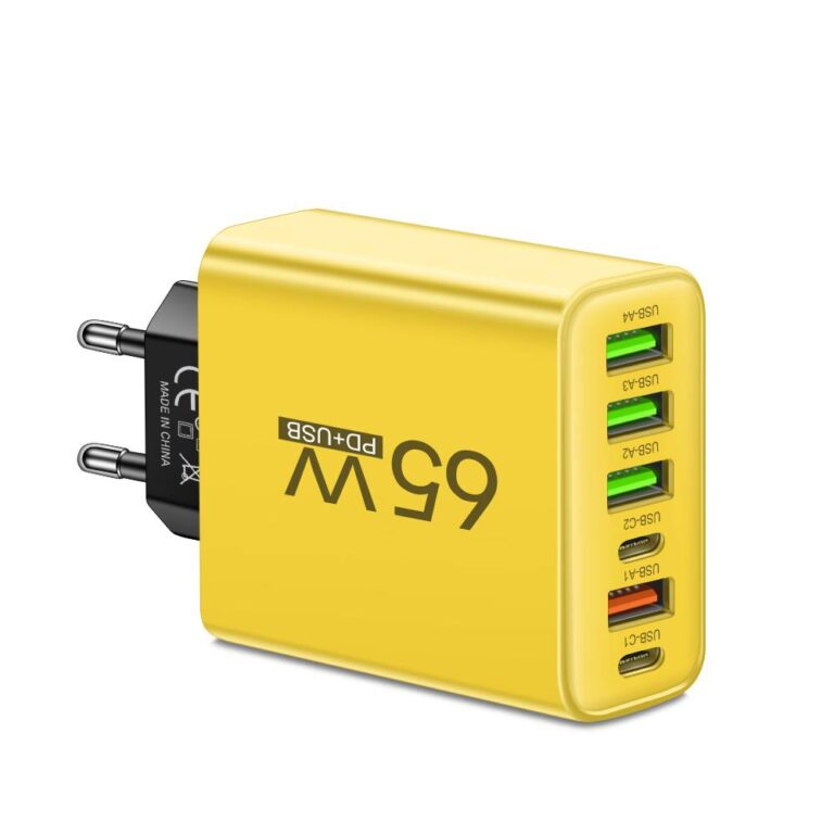 65W USB nabíječka se šesti porty do kanceláře, domácnosti a na cesty