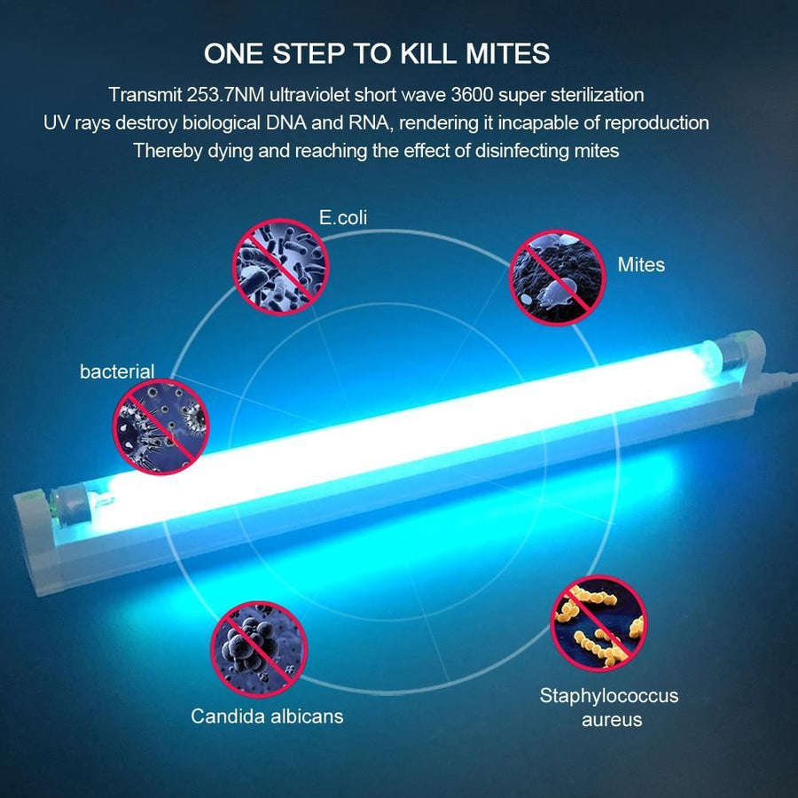 8W UV-C světlo pro domácí dezinfekci, kompaktní ultrafialová lampa pro rychlé čištění a každodenní použití