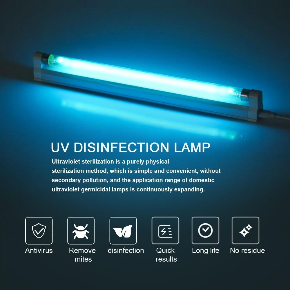 8W UV-C světlo pro domácí dezinfekci, kompaktní ultrafialová lampa pro rychlé čištění a každodenní použití