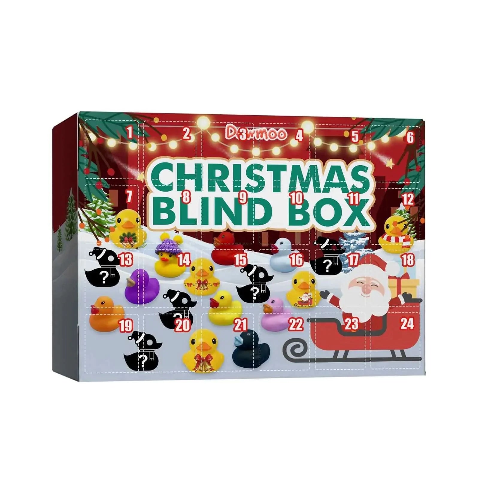 Adventní kalendář s gumovými kachničkami