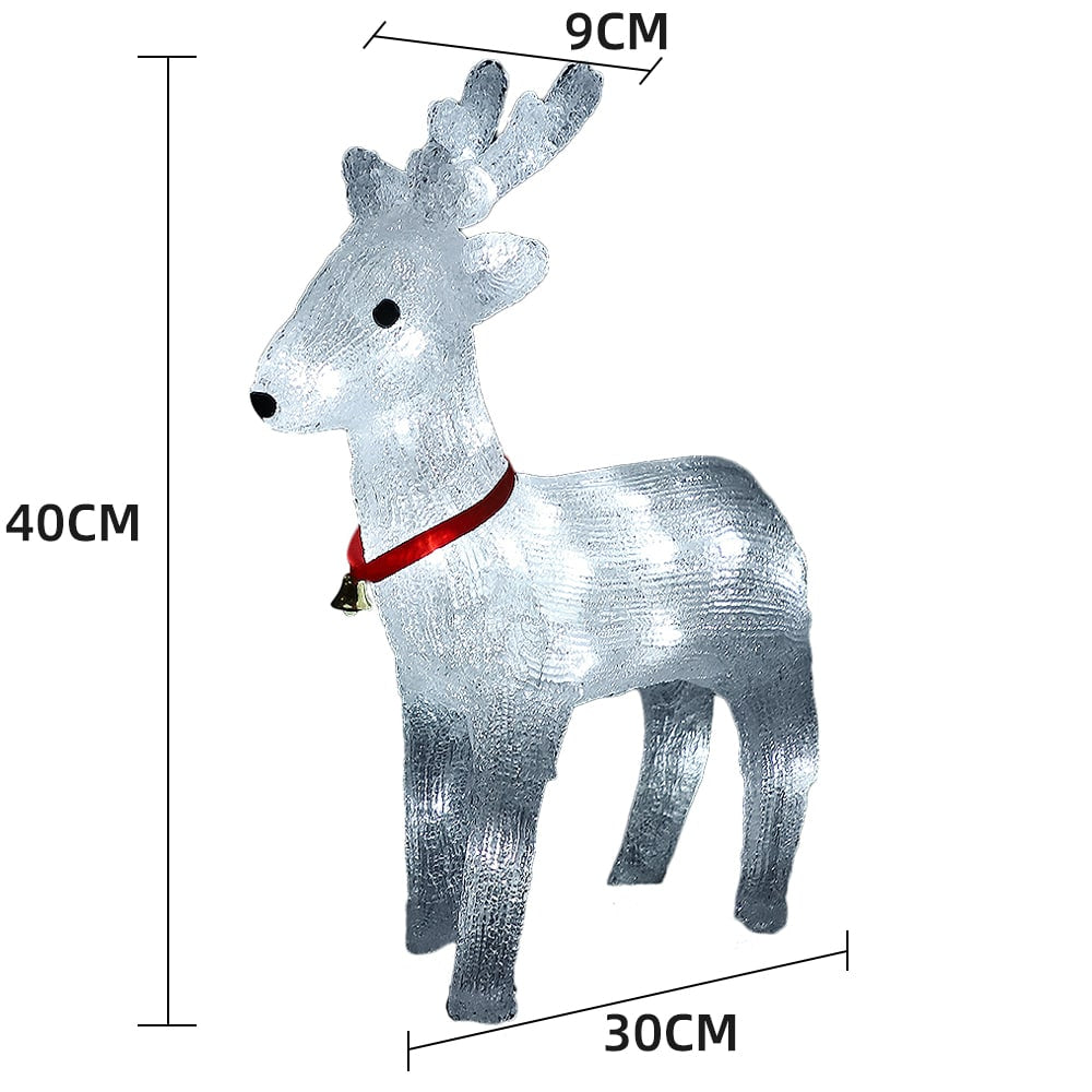 Akrylový sob s LED osvětlením – výška 40 cm
