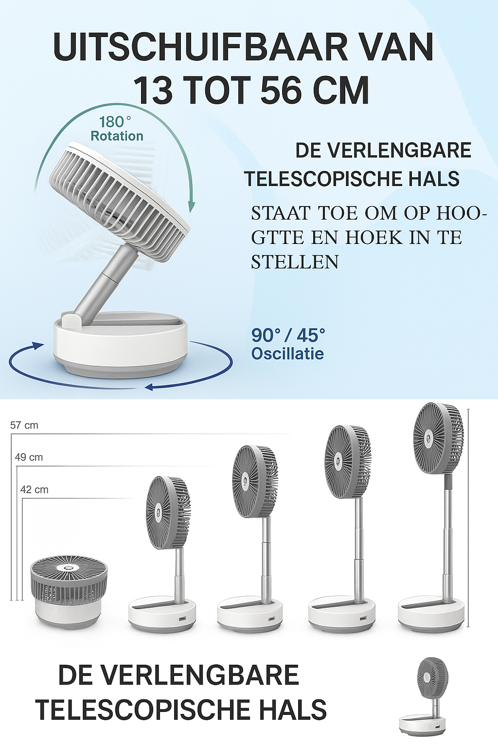 Akumulátorový ventilátor – až 24 hodin chlazení na jedno nabití