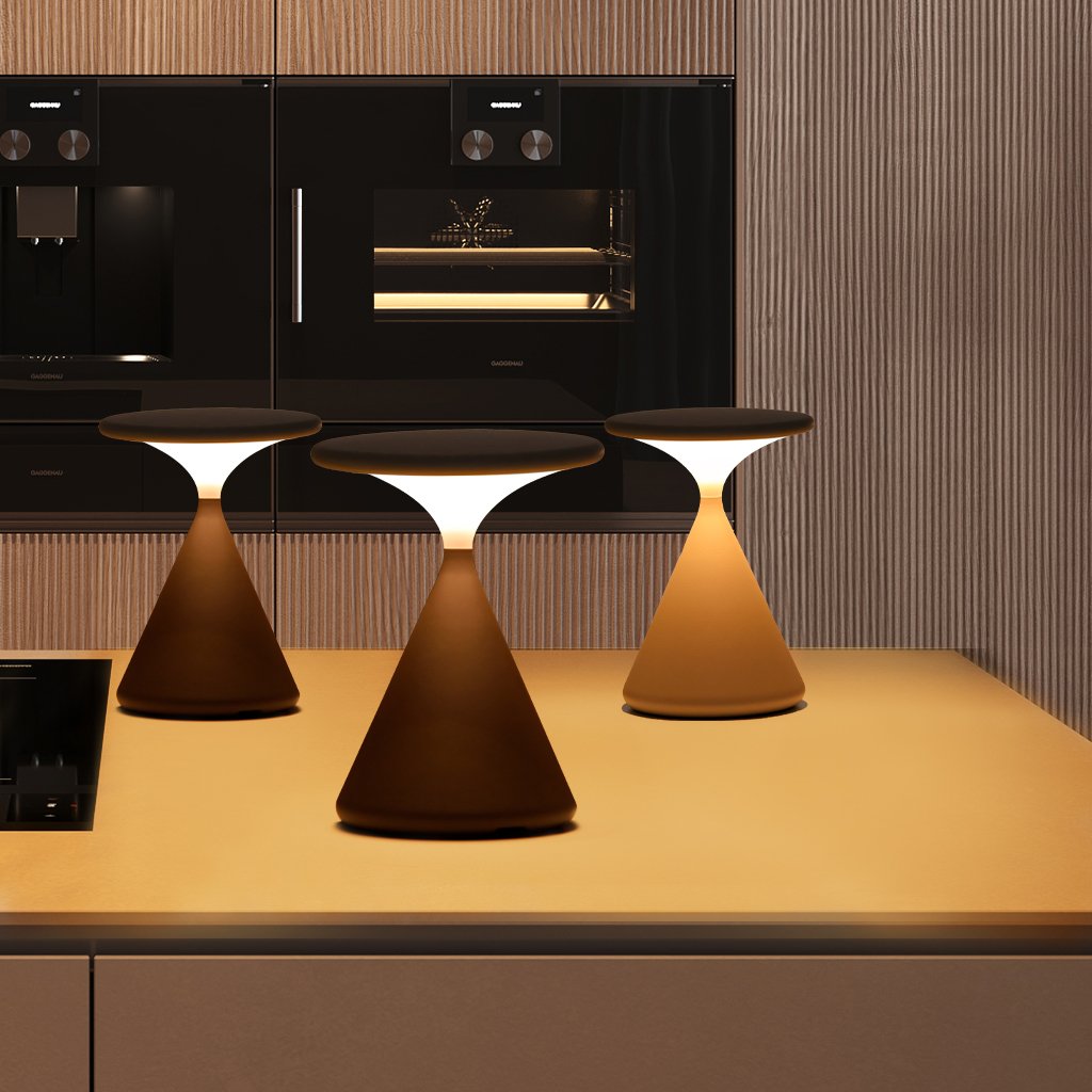 Bezdrátová stolní lampa | Design přesýpacích hodin