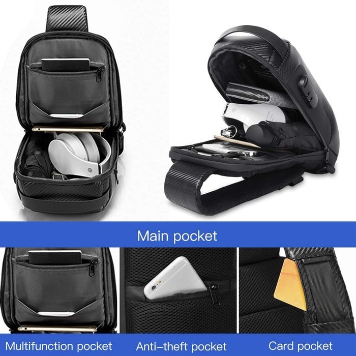 Bezpečnostní taška přes rameno s ochranou proti krádeži