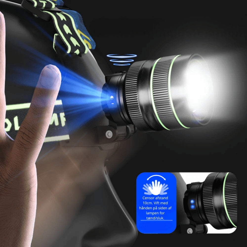 ČElovka 10 000 lumenů s nastavitelným kuželem světla a funkcí powerbanky