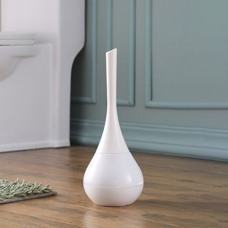 ČErno-zlatá volně stojící sada na čištění WC z ABS a nerezové oceli 40x12 cm