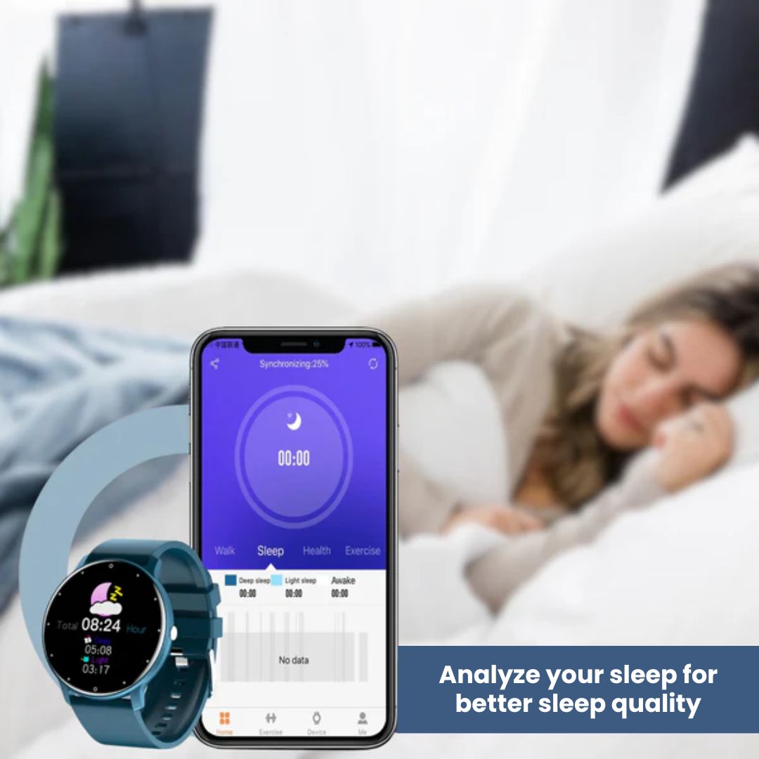 Chytré zdravotní hodinky – měření krevního tlaku, tepu a SpO₂, monitor spánku, fitness hodinky