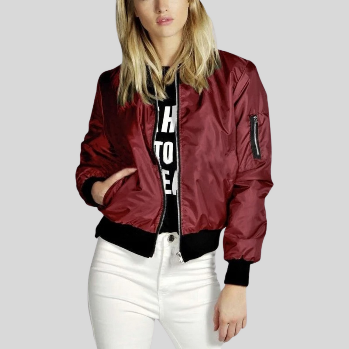 Dámská bunda bomber na zip