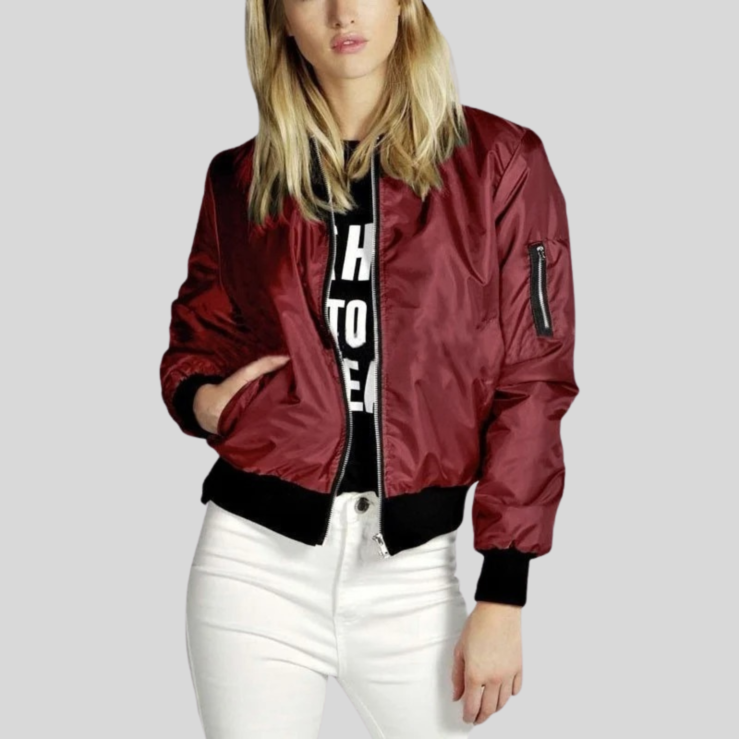 Dámská bunda bomber na zip