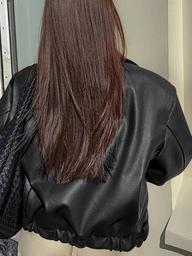 Dámská bunda bomber se zapínáním na zip ve volném střihu