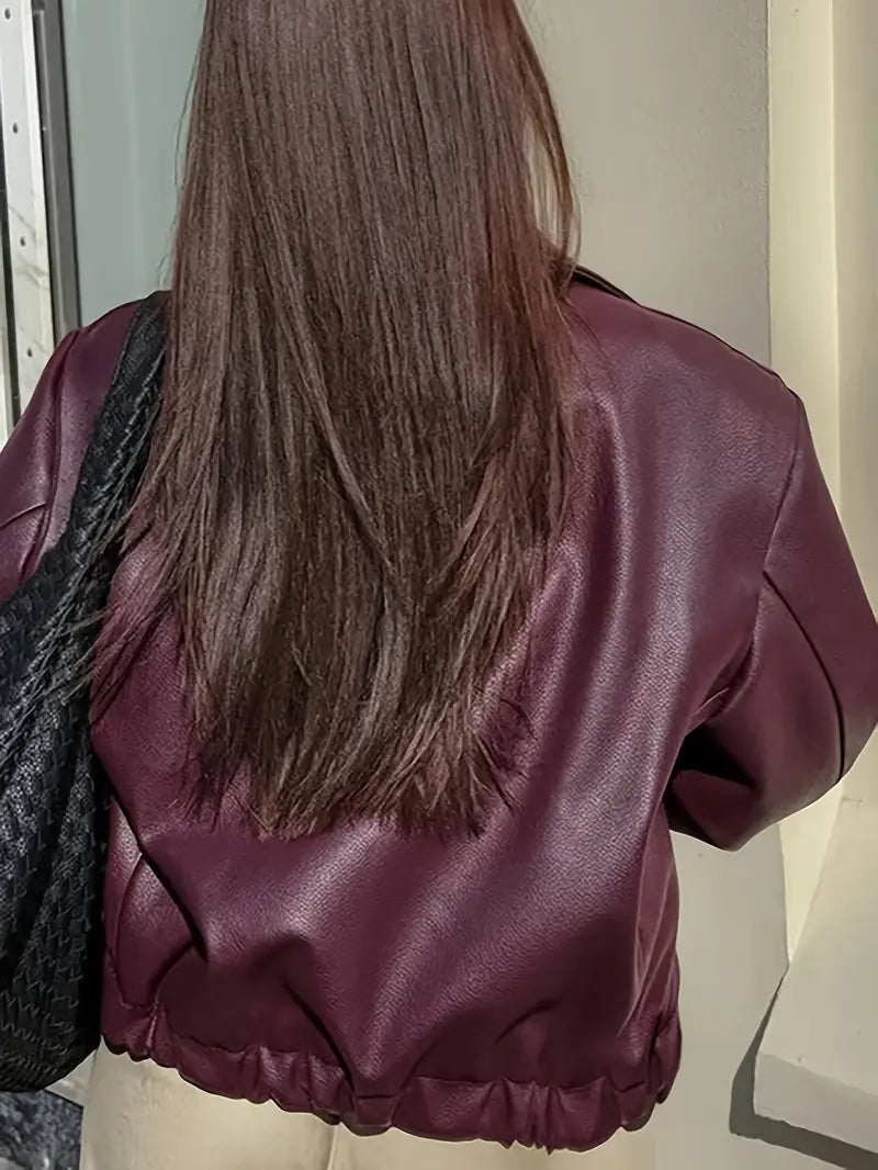 Dámská bunda bomber se zapínáním na zip ve volném střihu