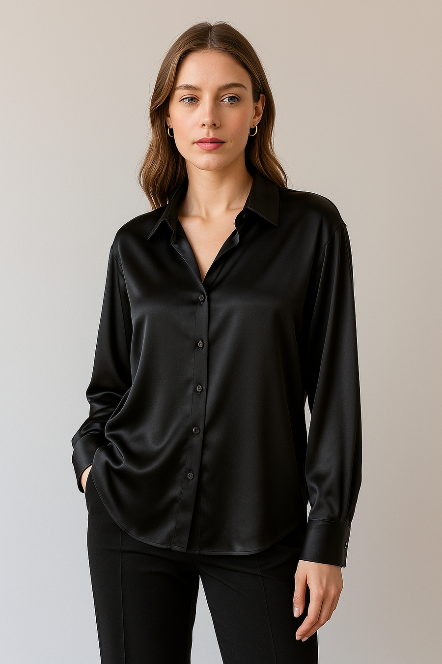Dámská hedvábná košile | Elegantní, luxusní a všestranná | Ideální na podzim
