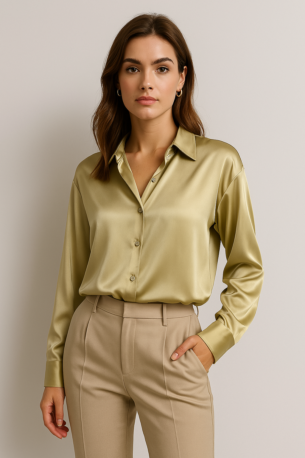 Dámská hedvábná košile | Elegantní, luxusní a všestranná | Ideální na podzim