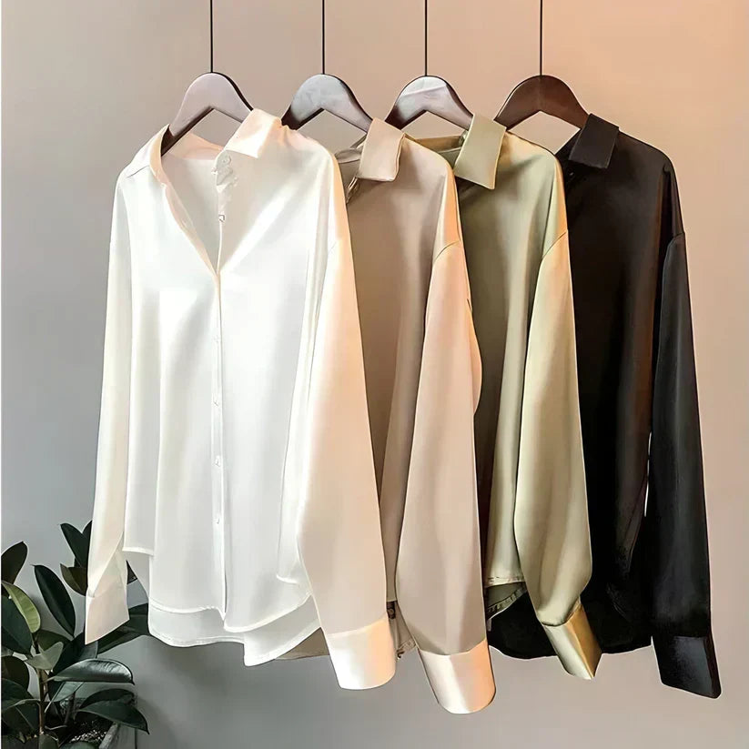 Dámská hedvábná košile | Elegantní, luxusní a všestranná | Ideální na podzim