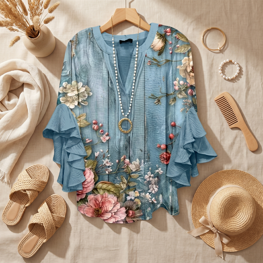 Dámská lehká blůza s dlouhým rukávem | Elegantní top do kanceláře