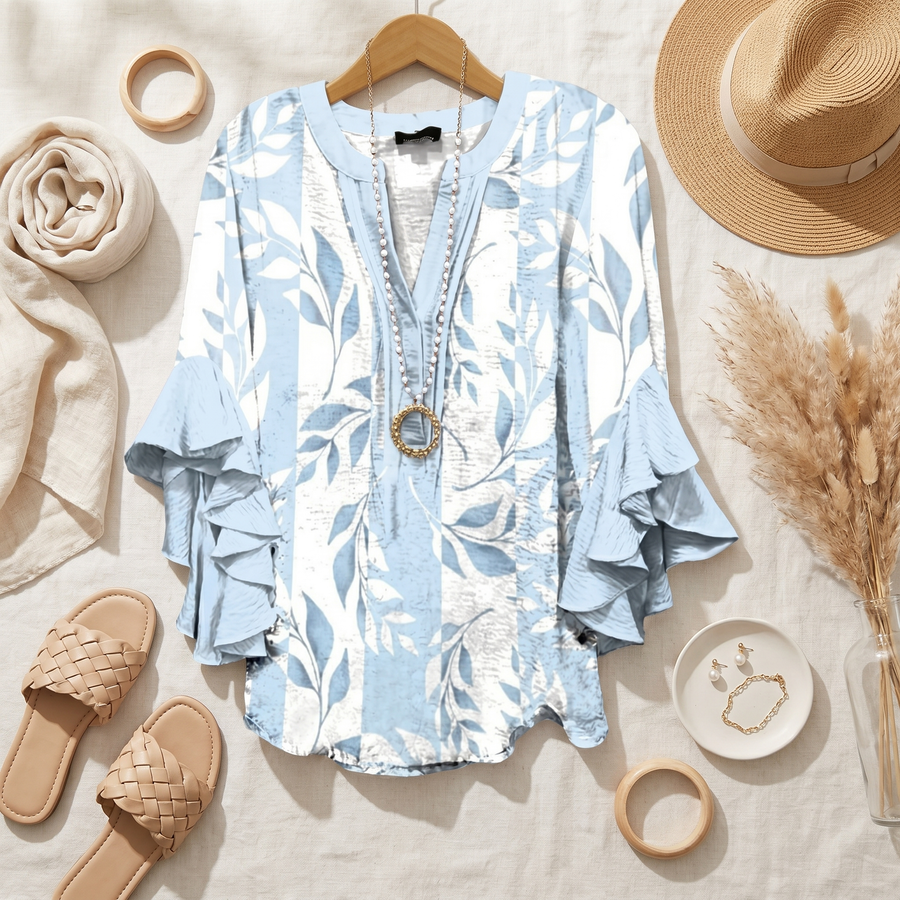 Dámská lehká blůza s dlouhým rukávem | Elegantní top do kanceláře