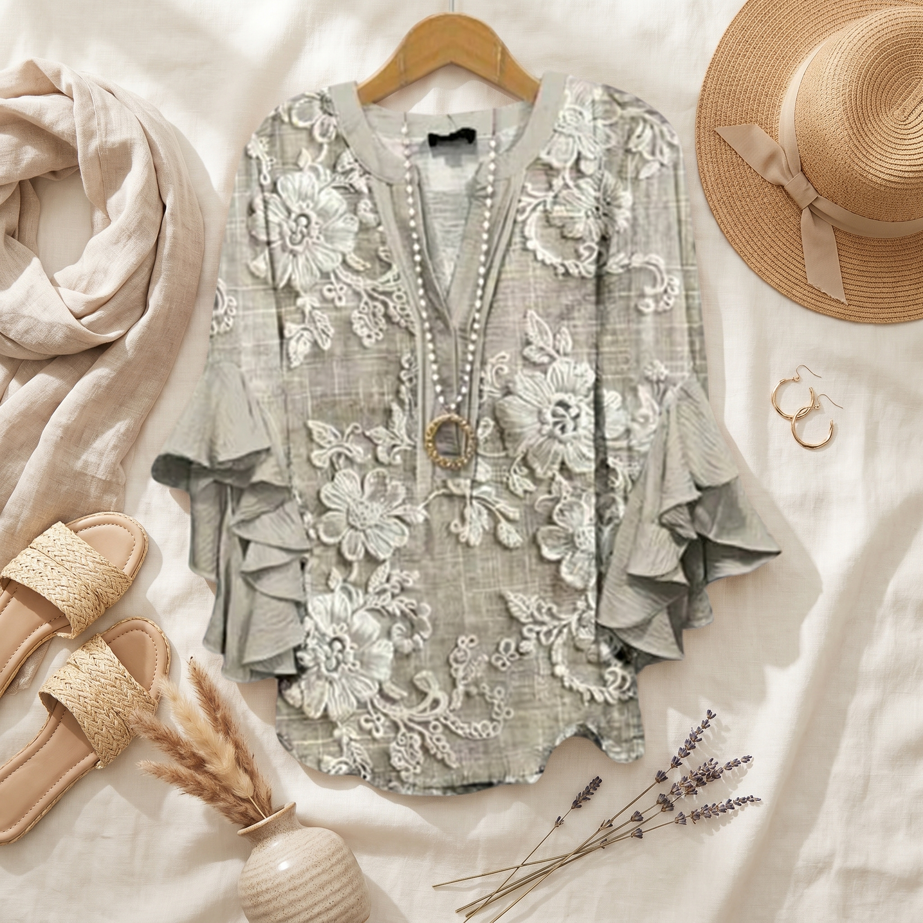 Dámská lehká blůza s dlouhým rukávem | Elegantní top do kanceláře