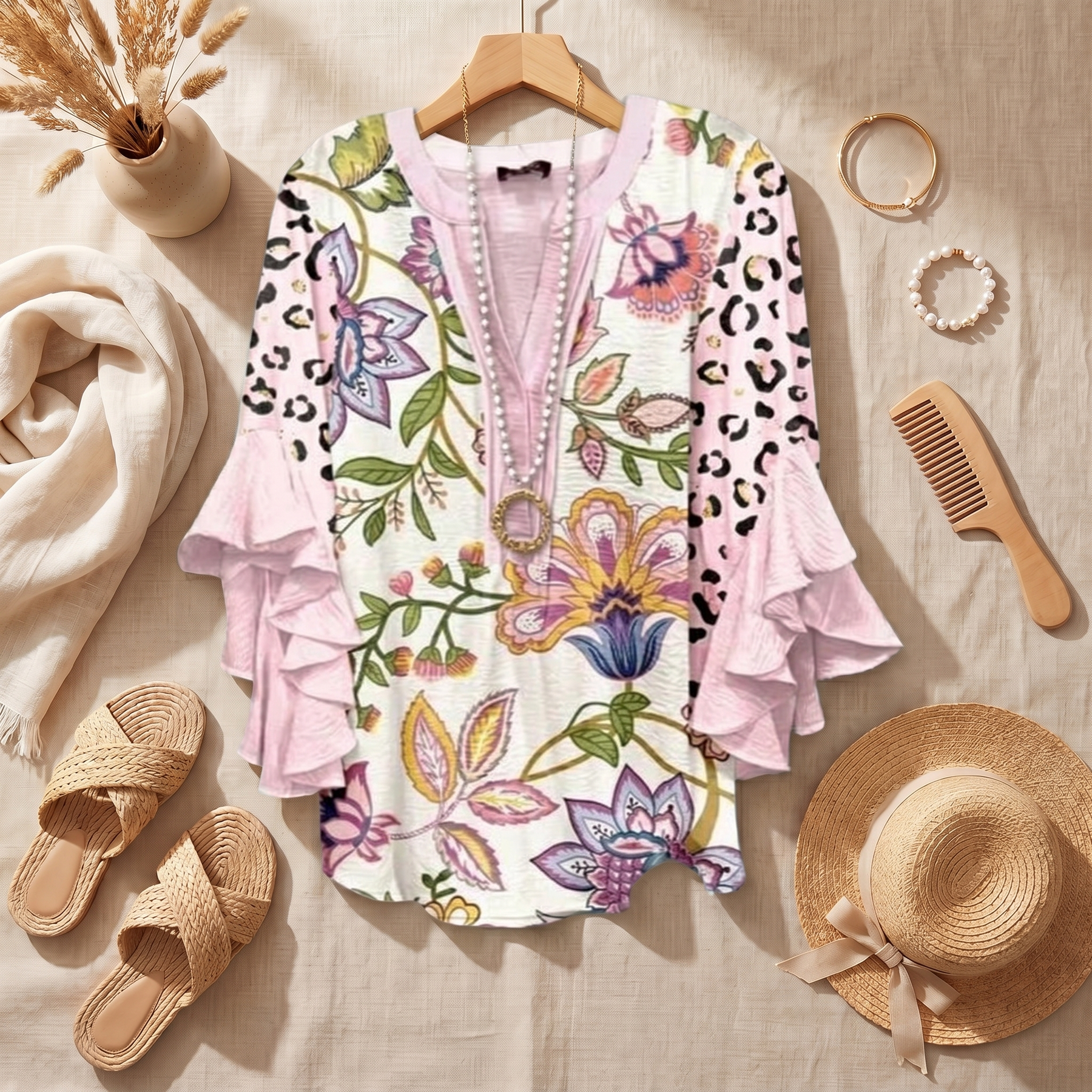 Dámská lehká blůza s dlouhým rukávem | Elegantní top do kanceláře
