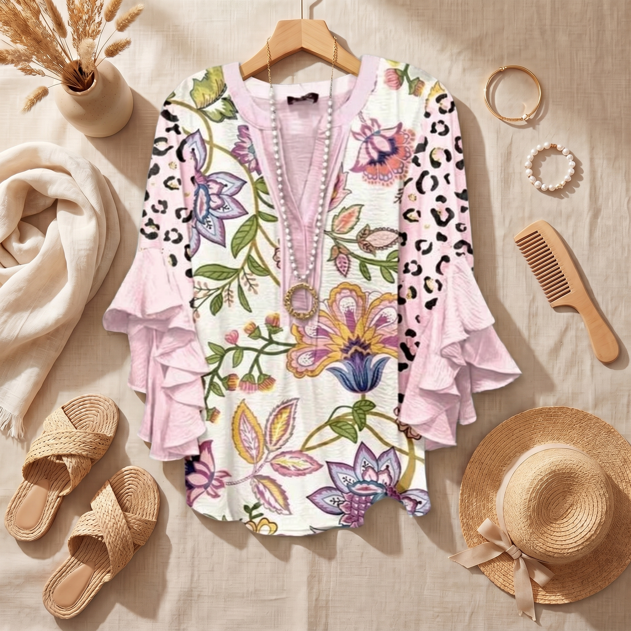 Dámská lehká blůza s dlouhým rukávem | Elegantní top do kanceláře
