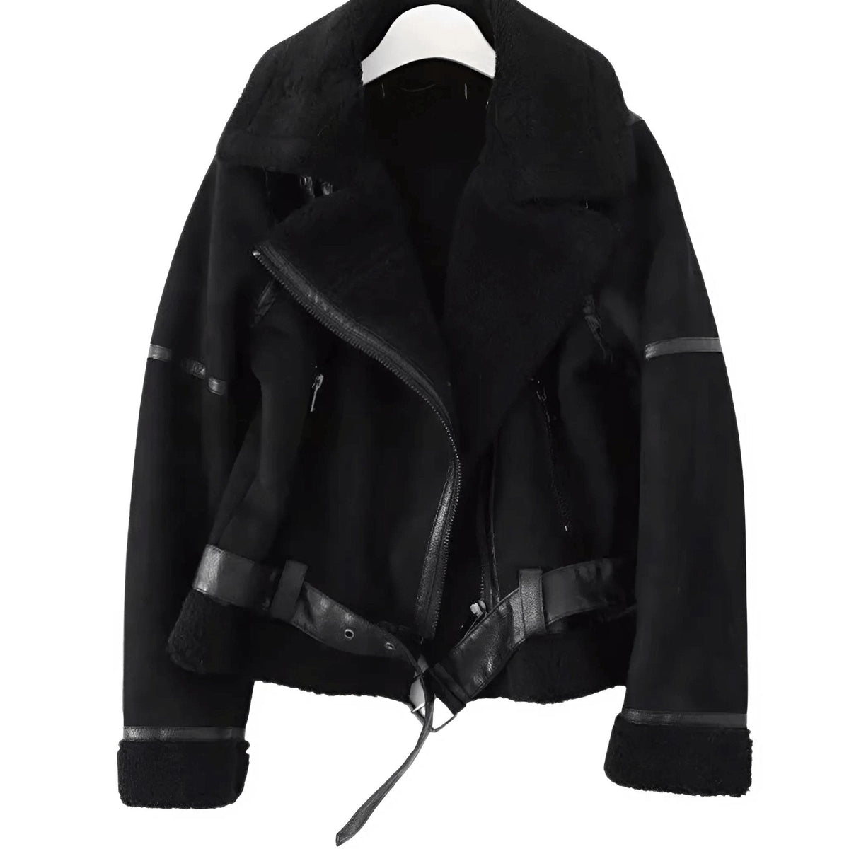 Dámská letecká bunda typu aviator s beránkem