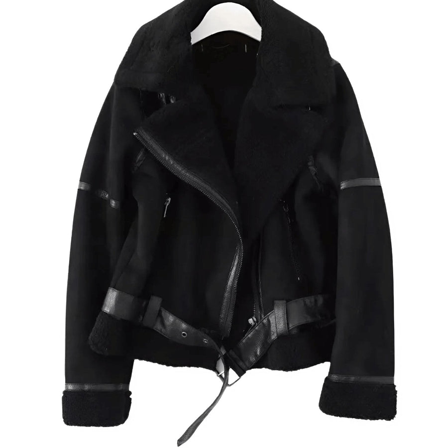 Dámská letecká bunda typu aviator s beránkem