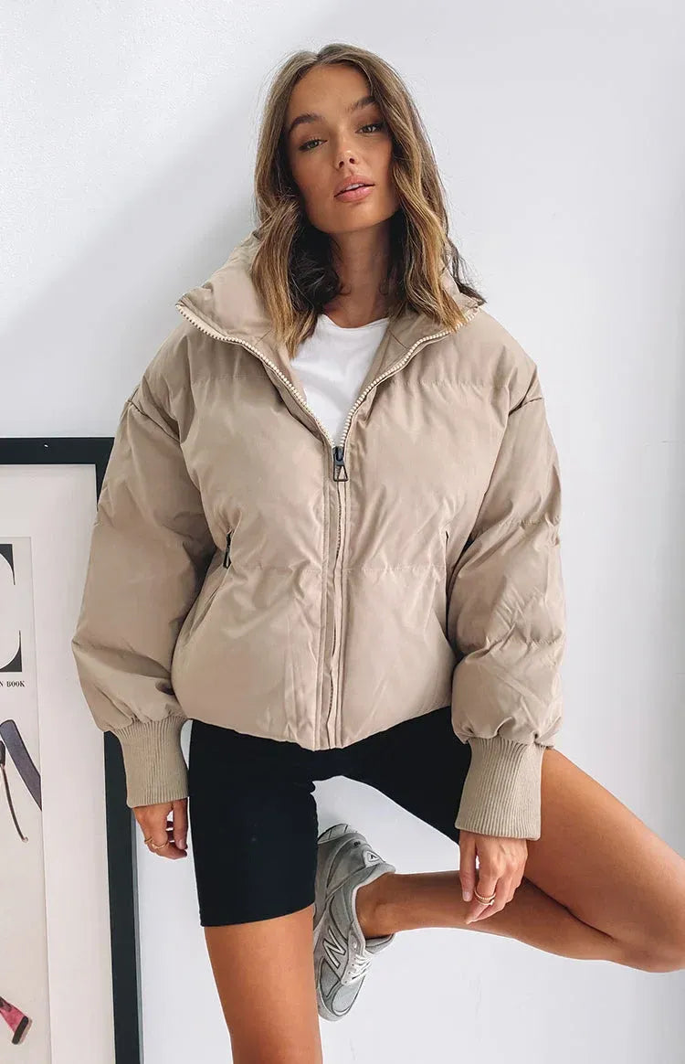 Dámská oversized prošívaná bunda