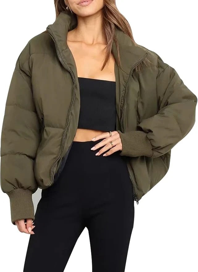 Dámská oversized prošívaná bunda