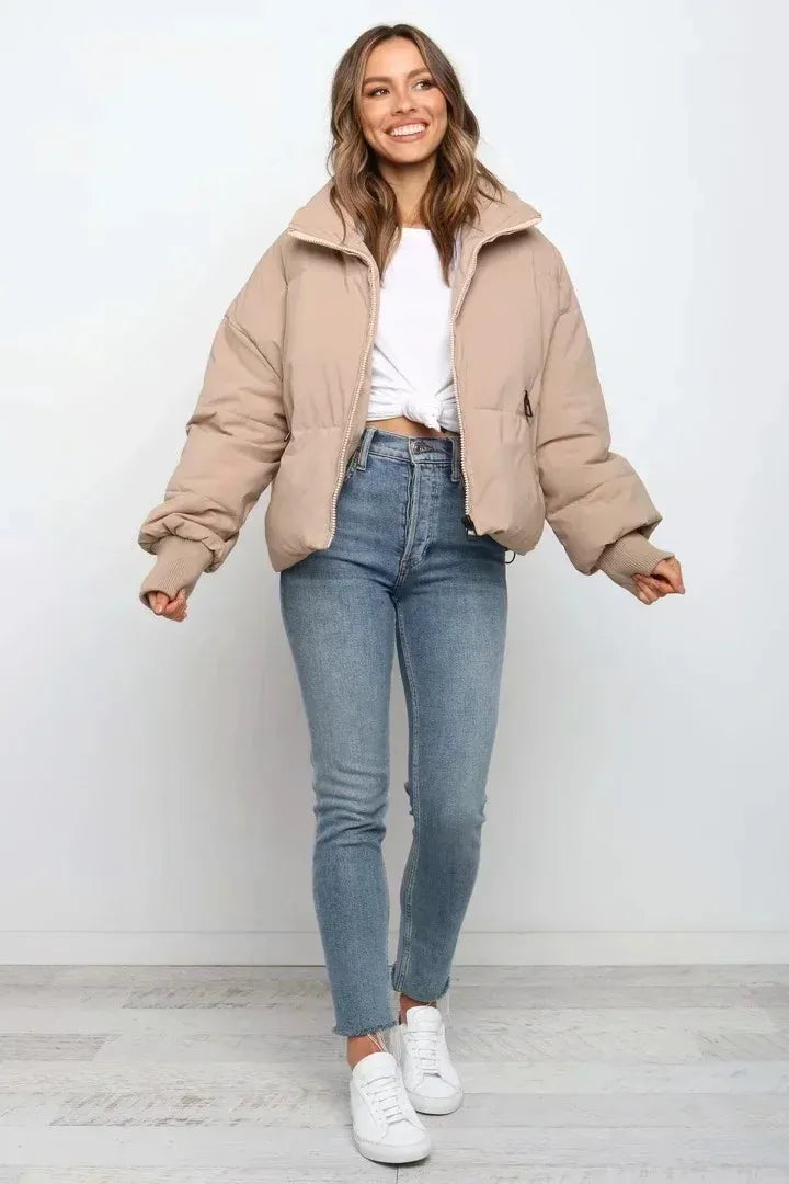 Dámská oversized prošívaná bunda