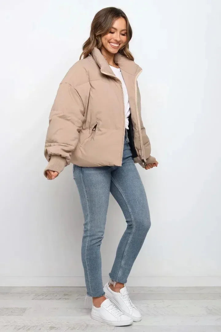 Dámská oversized prošívaná bunda