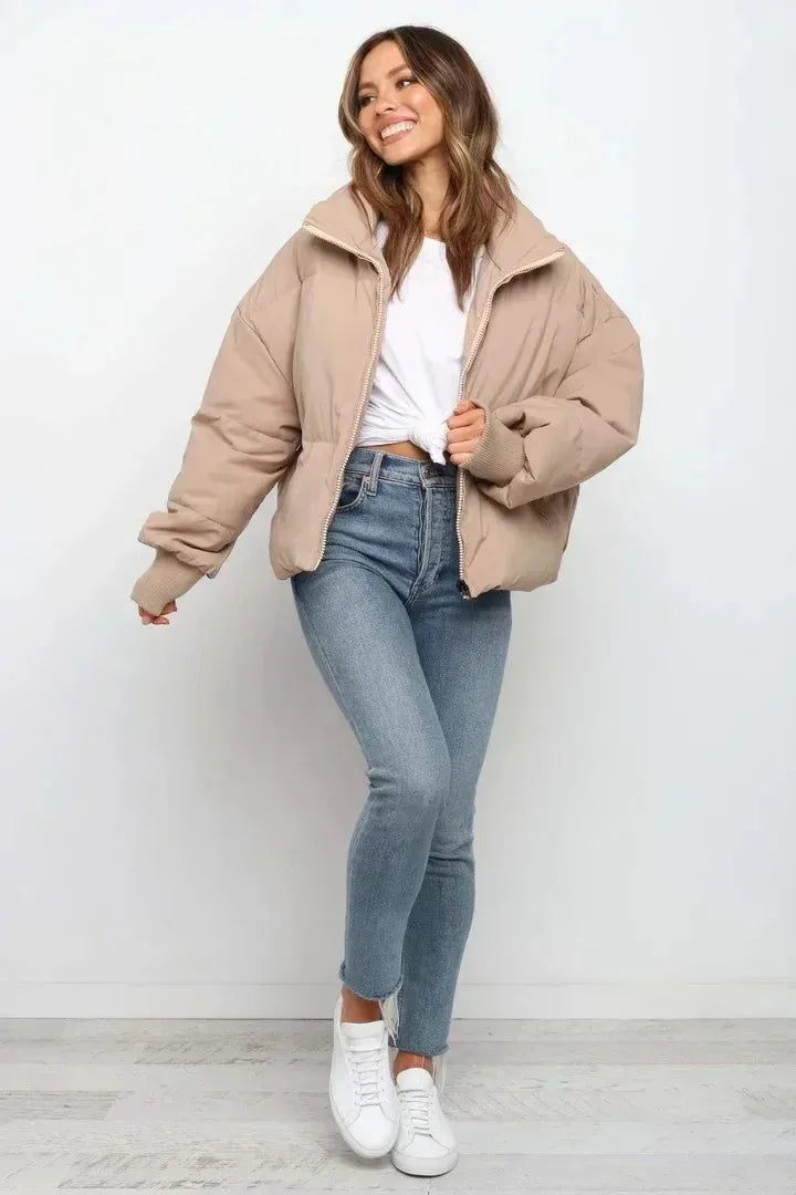 Dámská oversized prošívaná bunda