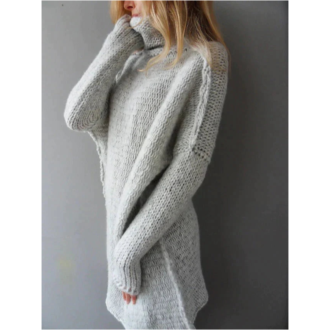 Dámská oversized roláková pletená tunika
