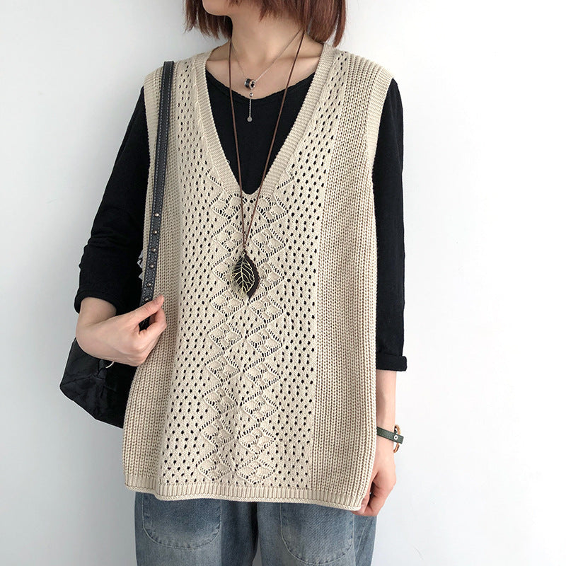 Dámská pletená vestička v ležérním elegantním stylu oversized Chic and Style
