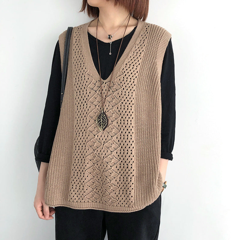 Dámská pletená vestička v ležérním elegantním stylu oversized Chic and Style