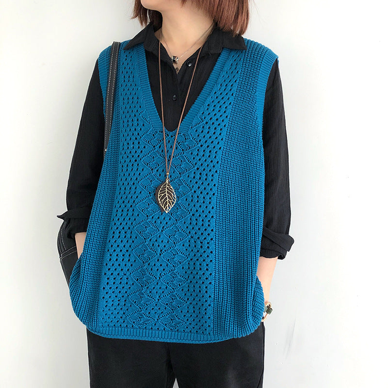 Dámská pletená vestička v ležérním elegantním stylu oversized Chic and Style