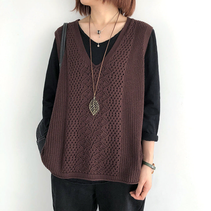 Dámská pletená vestička v ležérním elegantním stylu oversized Chic and Style