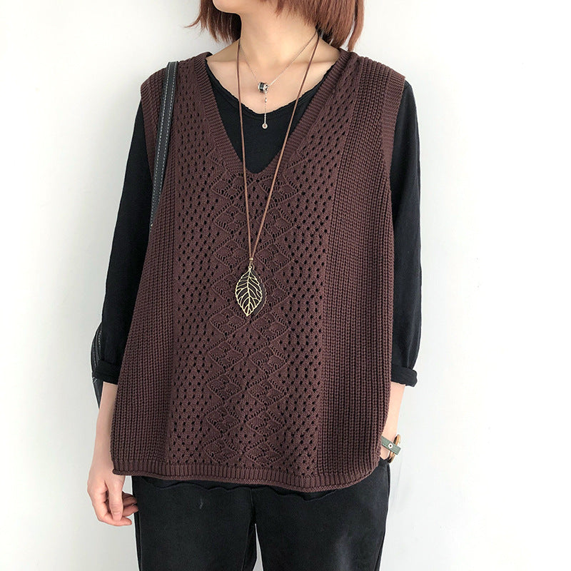 Dámská pletená vestička v ležérním elegantním stylu oversized Chic and Style