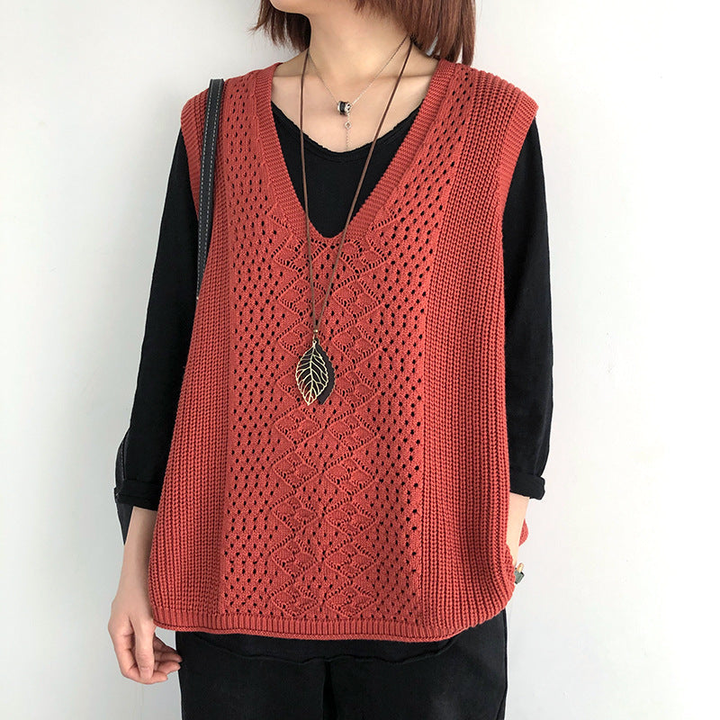Dámská pletená vestička v ležérním elegantním stylu oversized Chic and Style