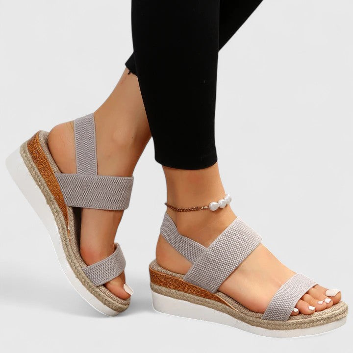 Dámské ortopedické sandály espadrilky na klínu