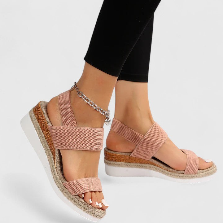 Dámské ortopedické sandály espadrilky na klínu