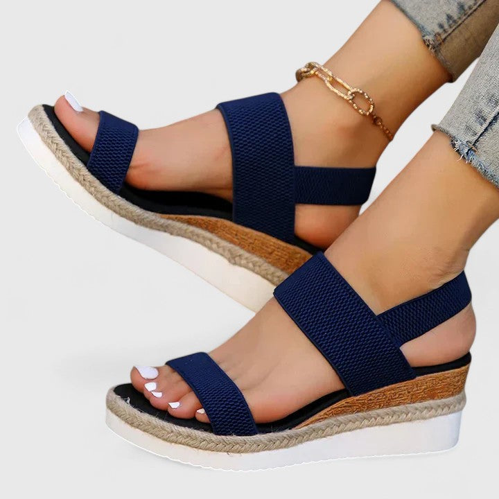 Dámské ortopedické sandály espadrilky na klínu