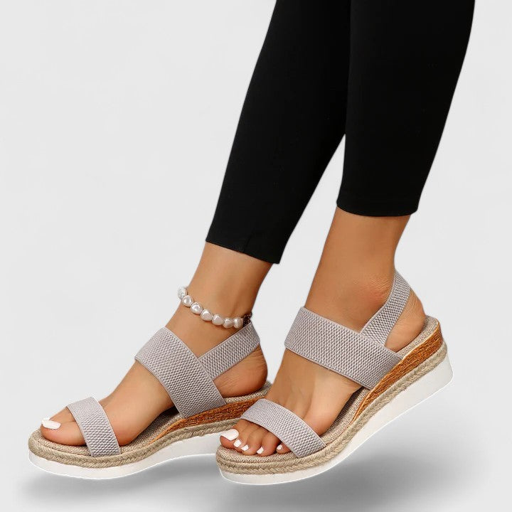 Dámské ortopedické sandály espadrilky na klínu