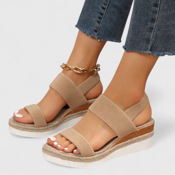 Dámské ortopedické sandály espadrilky na klínu