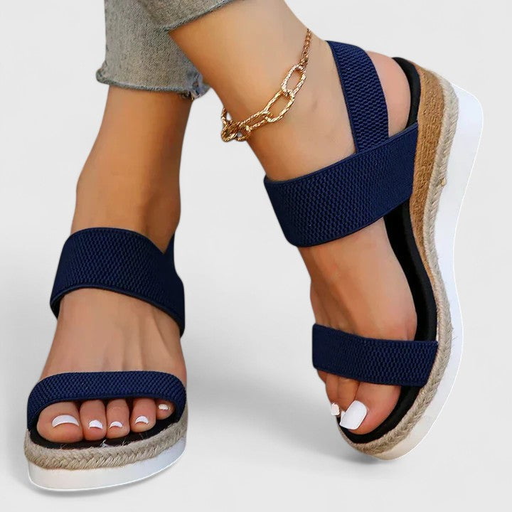 Dámské ortopedické sandály espadrilky na klínu
