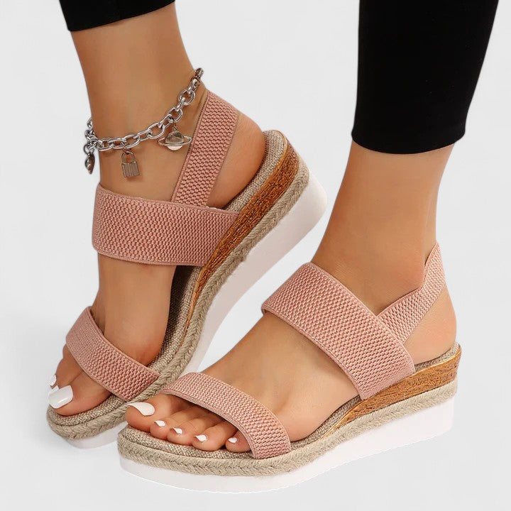 Dámské ortopedické sandály espadrilky na klínu