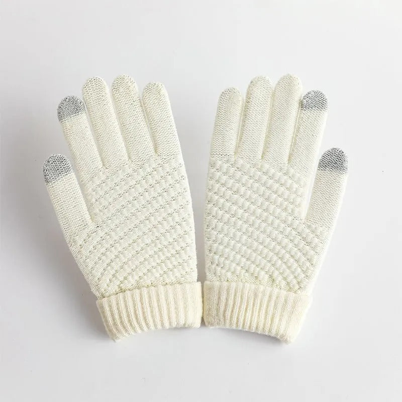 Dámské pletené kašmírové zimní rukavice